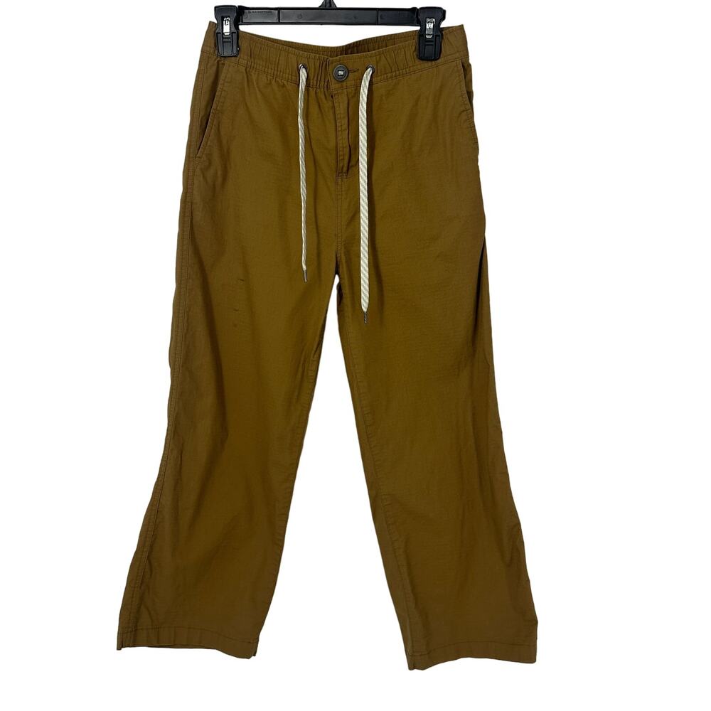 Vuori Golden Brown Wide-leg Cropped Ripstop Hiking Pants High Waisted Small
